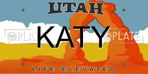 KATY Utah License Plate