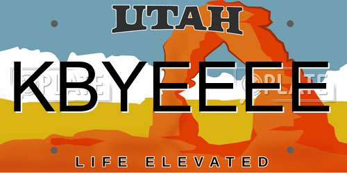 KBYEEEE Utah License Plate