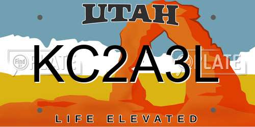 KC2A3L Utah License Plate