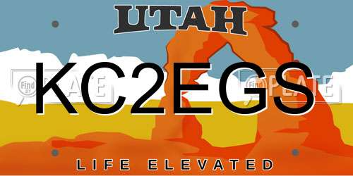 KC2EGS Utah License Plate
