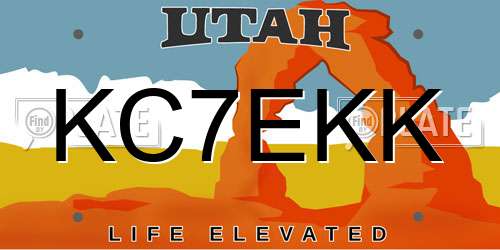 KC7EKK Utah License Plate