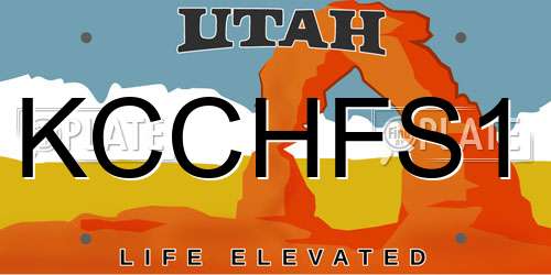 KCCHFS1 Utah License Plate