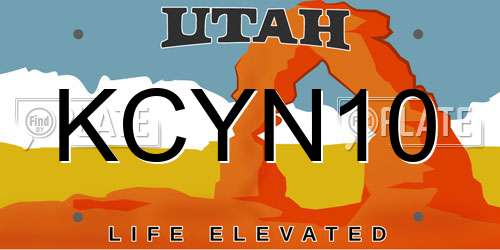 KCYN10 Utah License Plate