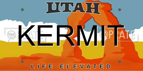 KERMIT Utah License Plate