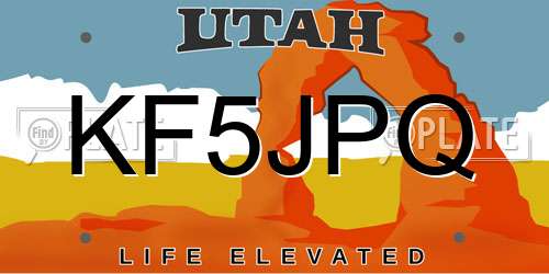 KF5JPQ Utah License Plate