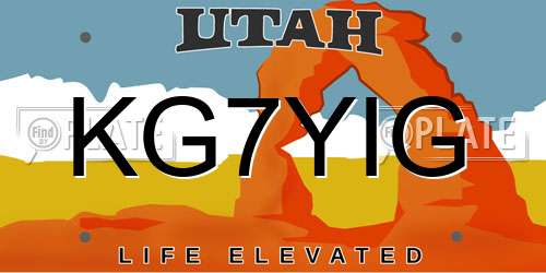 KG7YIG Utah License Plate