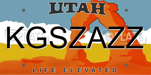 KGSZAZZ Utah License Plate