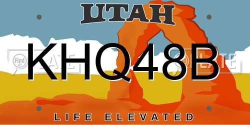 KHQ48B Utah License Plate