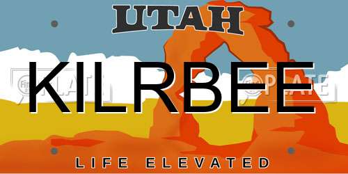KILRBEE Utah License Plate