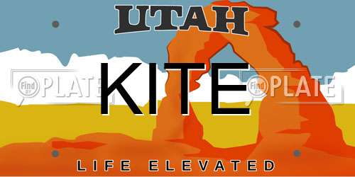 KITE Utah License Plate