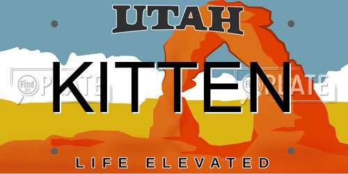 KITTEN Utah License Plate