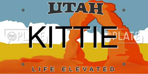 KITTIE Utah License Plate