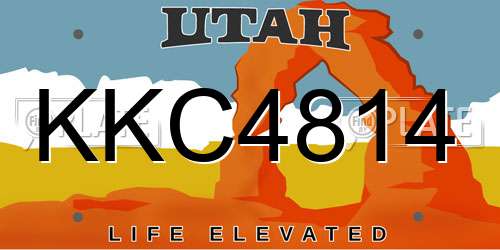 KKC4814 Utah License Plate