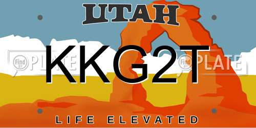 KKG2T Utah License Plate