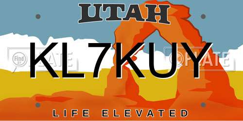 KL7KUY Utah License Plate