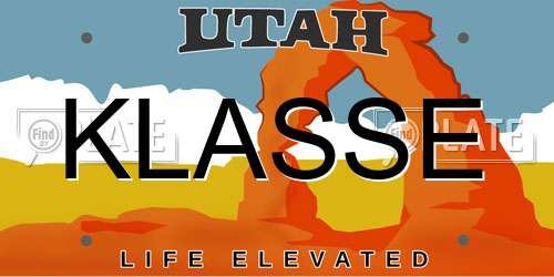 KLASSE Utah License Plate