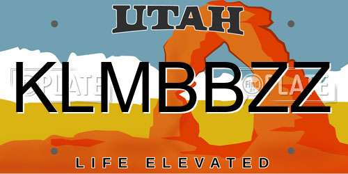 KLMBBZZ Utah License Plate