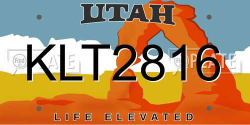 KLT2816 Utah License Plate