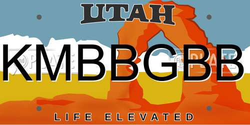 KMBBGBB Utah License Plate