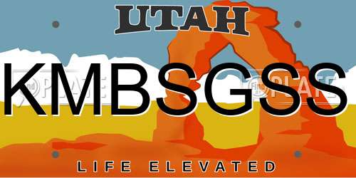 KMBSGSS Utah License Plate