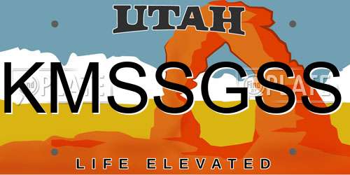 KMSSGSS Utah License Plate