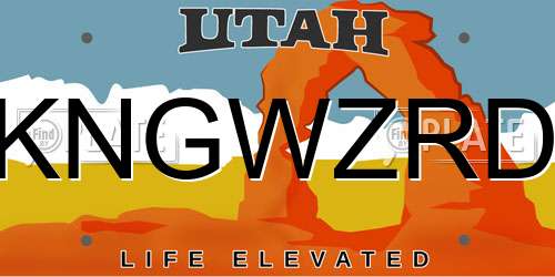 KNGWZRD Utah License Plate