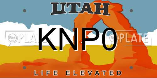 KNP0 Utah License Plate