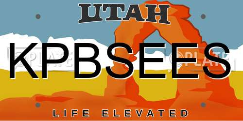 KPBSEES Utah License Plate
