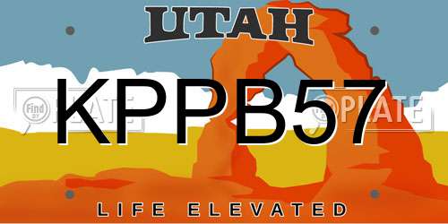 KPPB57 Utah License Plate