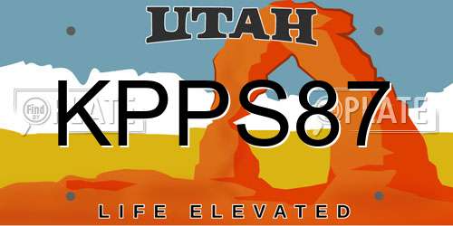 KPPS87 Utah License Plate