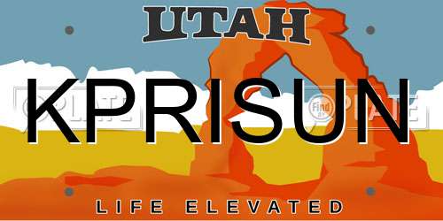 KPRISUN Utah License Plate
