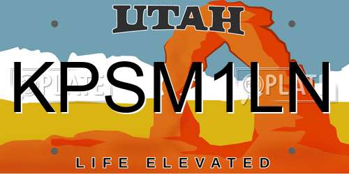 KPSM1LN Utah License Plate