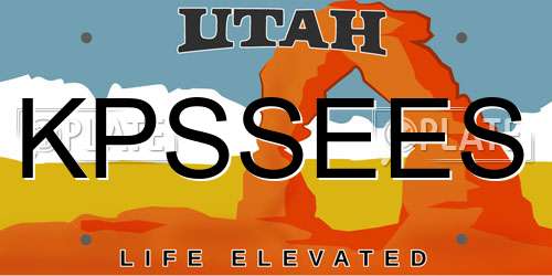 KPSSEES Utah License Plate