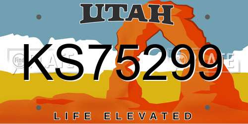 KS75299 Utah License Plate