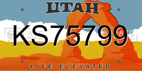KS75799 Utah License Plate