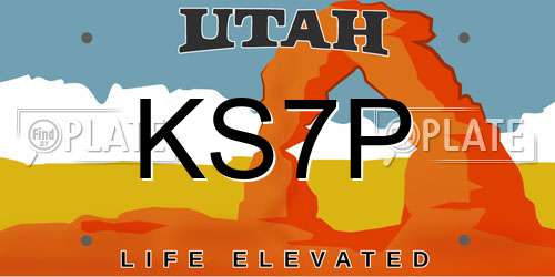 KS7P Utah License Plate