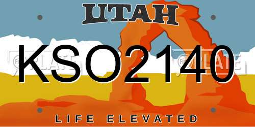 KSO2140 Utah License Plate