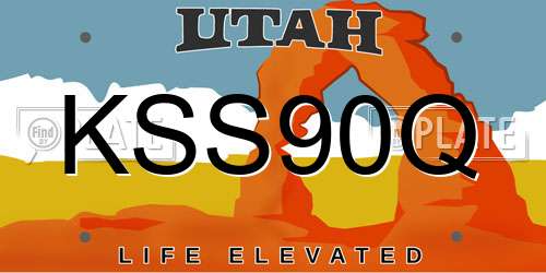 KSS90Q Utah License Plate