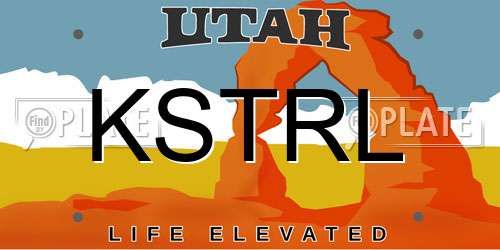 KSTRL Utah License Plate