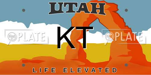 KT Utah License Plate