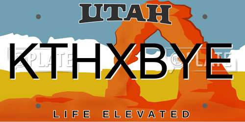 KTHXBYE Utah License Plate
