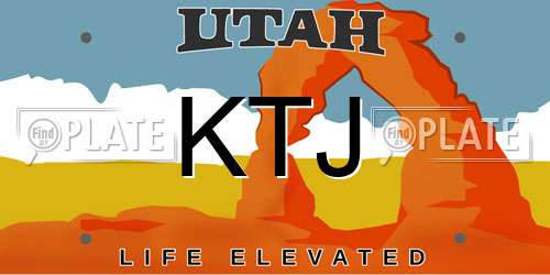 KTJ Utah License Plate