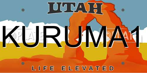 KURUMA1 Utah License Plate