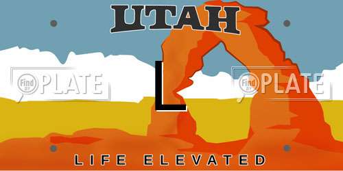 L Utah License Plate