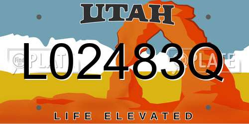 L02483Q Utah License Plate
