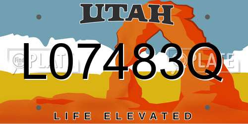 L07483Q Utah License Plate