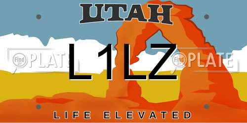 L1LZ Utah License Plate