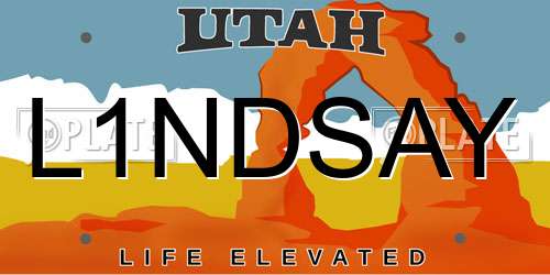 L1NDSAY Utah License Plate