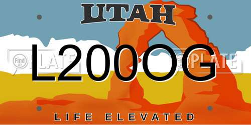 L200OG Utah License Plate
