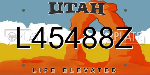 L45488Z Utah License Plate